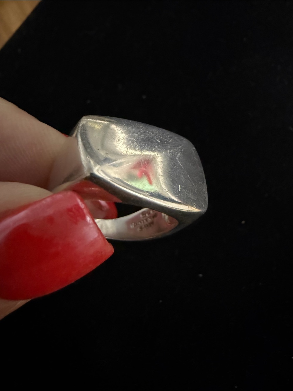 925 Sterling silver MEXICO signed MWS RING